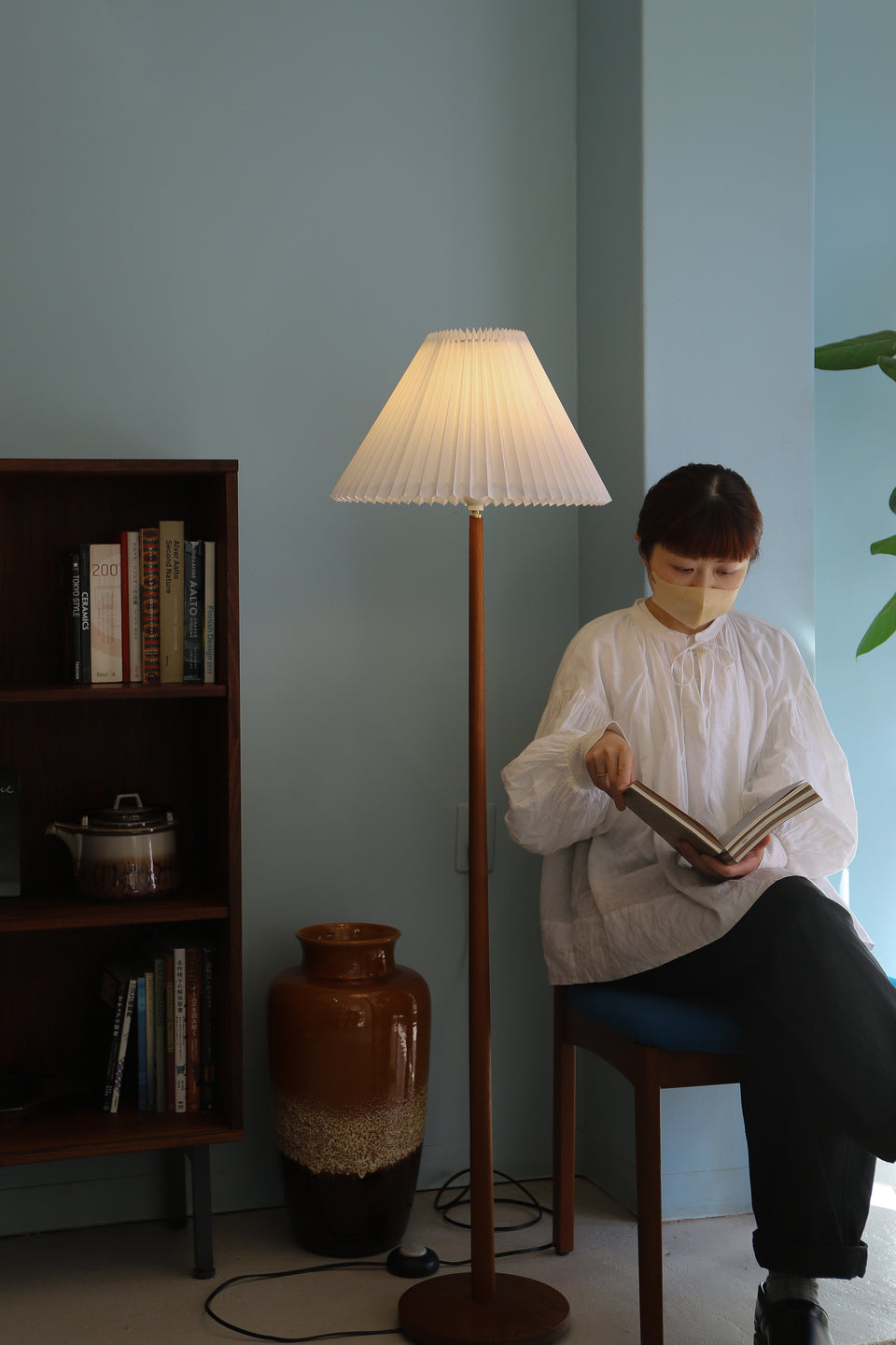 Swedish Vintage Floor Stand Teakwood/スウェーデンヴィンテージ フロアスタンドライト チーク材 間接照明 北欧インテリア