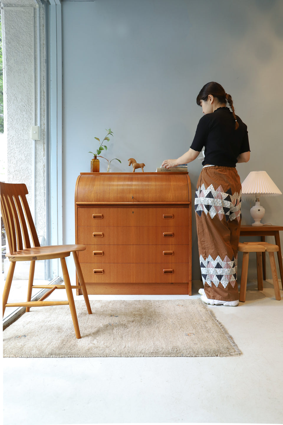 Swedish Vintage Rolltop Bureau Egon Ostergaard/スウェーデンヴィンテージ ロールトップビューロー