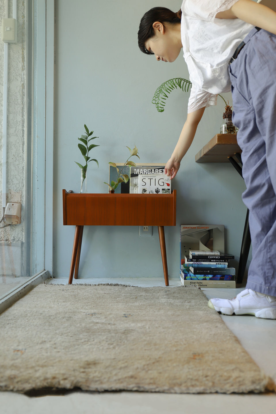 Scandinavian Design Teakwood Planter/北欧デザイン プランター チーク材