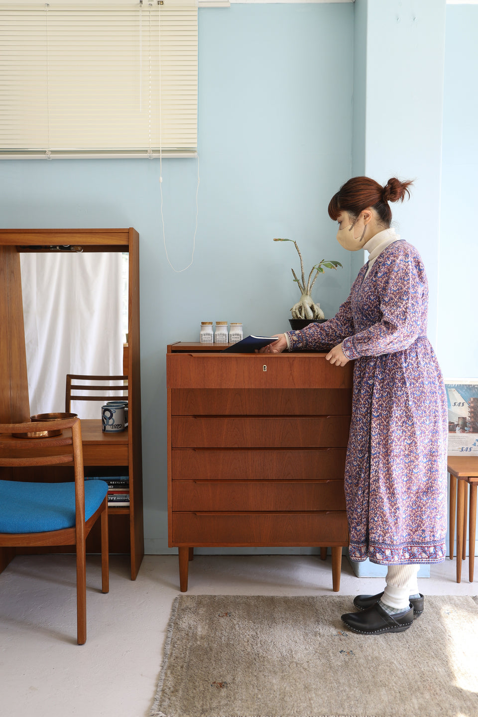 Vintage Teakwood 6drawer Chest Danish/デンマークヴィンテージ チェスト 6段 チーク材 引き出し 北欧家具
