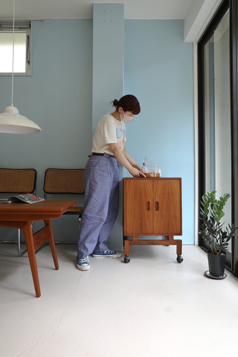 Scandinavian Style Vintage Bar Cabinet/北欧スタイル ヴィンテージ バーキャビネット 収納家具