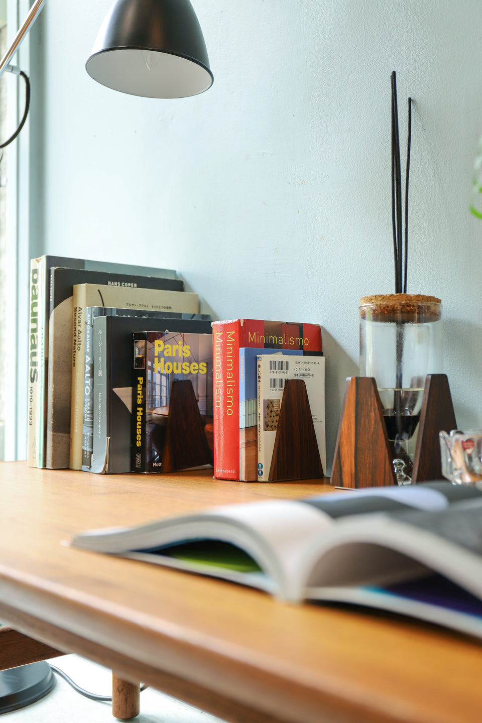 Danish Vintage Rosewood Bookend/デンマークヴィンテージ ブックエンド ローズウッド 本立て