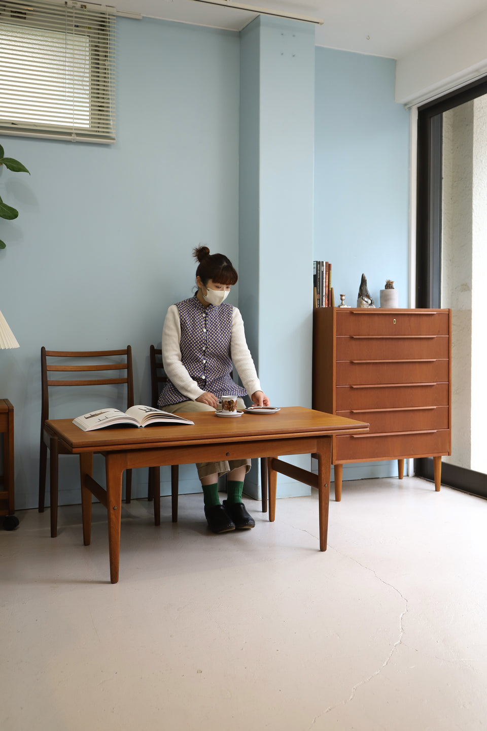 Kai Kristiansen Elevator Extension Table Vildbjerg Møbelfabrik/デンマークヴィンテージ カイ・クリスチャンセン エレベーター エクステンションテーブル 北欧家具
