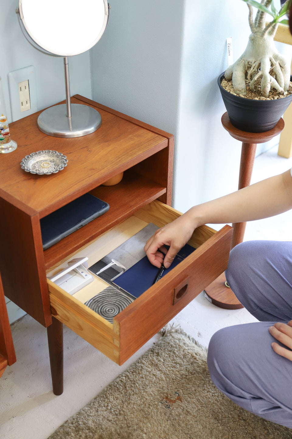 Danish Vintage Brouer Møbelfabrik Bedside Chest/デンマークヴィンテージ ベッドサイドチェスト サイドテーブル 北欧家具