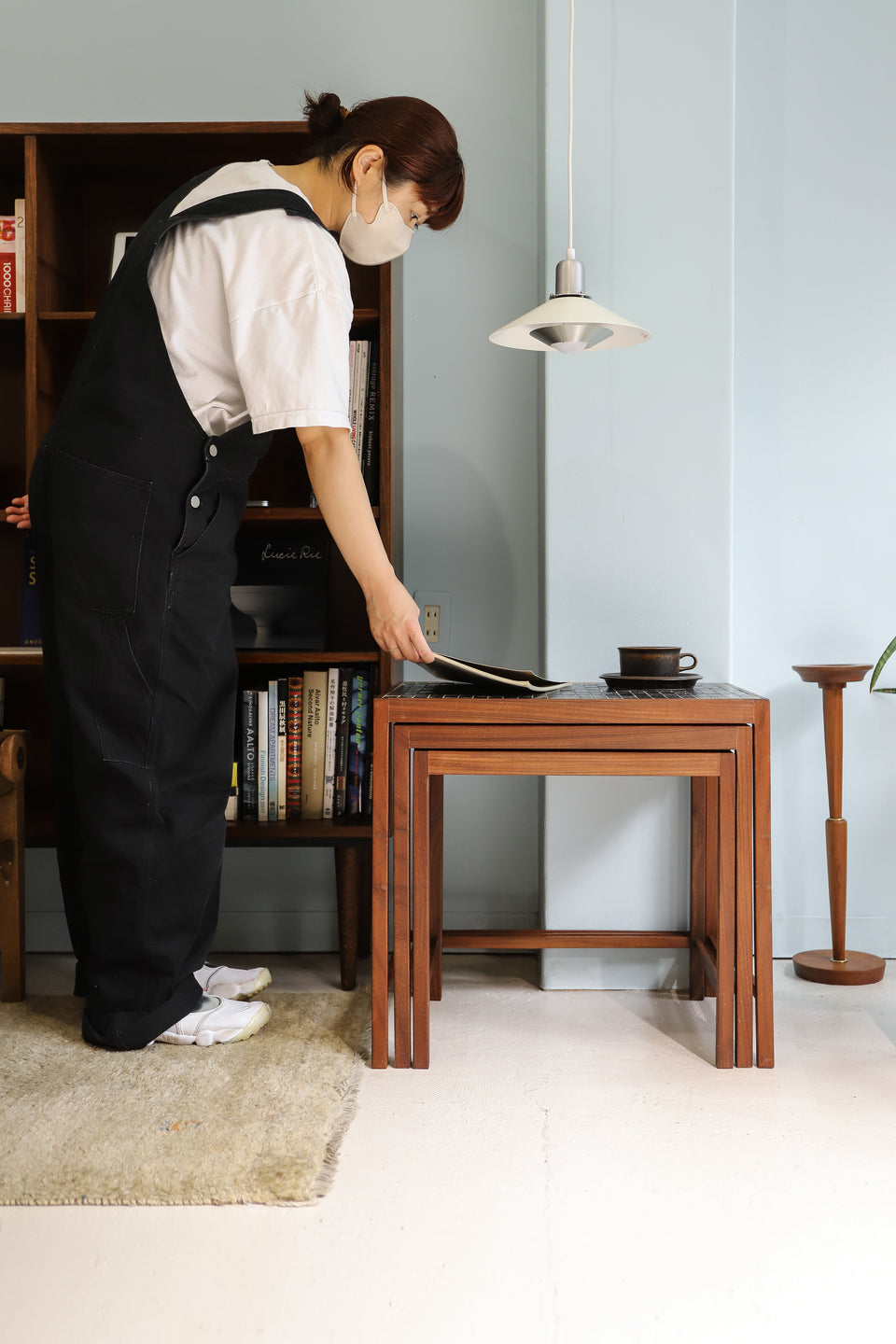 Danish Vintage Tile Top Nesting Table/デンマークヴィンテージ タイルトップ ネストテーブル 北欧家具