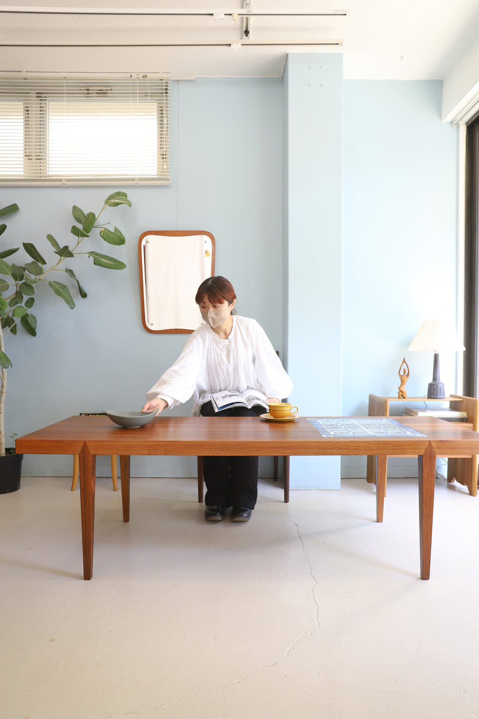 Froseke AB Nybrofabriken Wall Mirror Swedish Vintage/スウェーデンヴィンテージ ウォールミラー チーク材 鏡 北欧インテリア