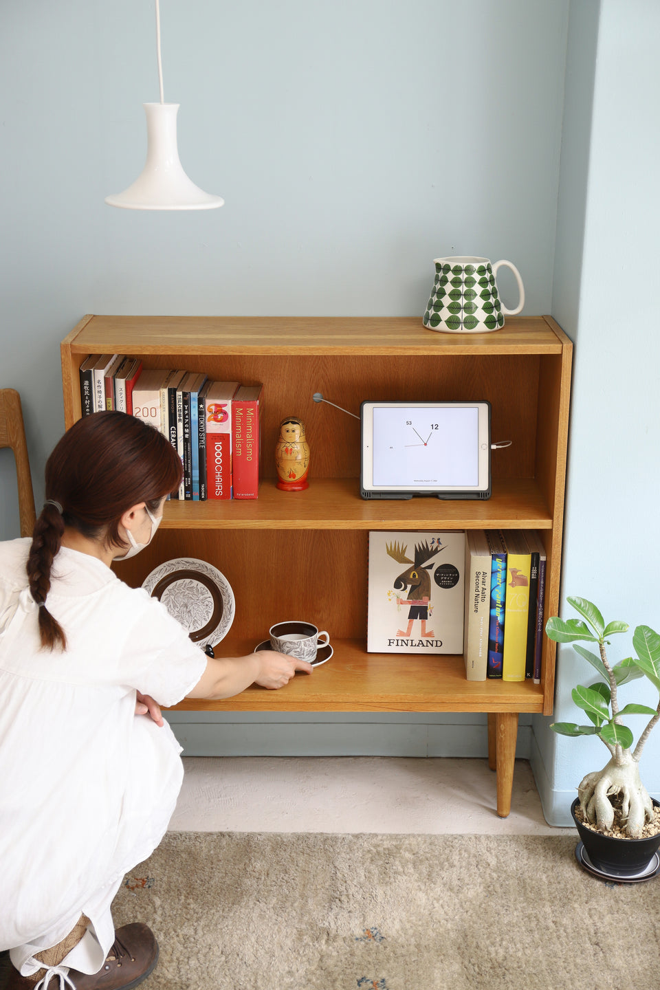 Danish Vintage Oakwood Small Bookcase/デンマークヴィンテージ ブックケース オーク材 本棚 北欧家具