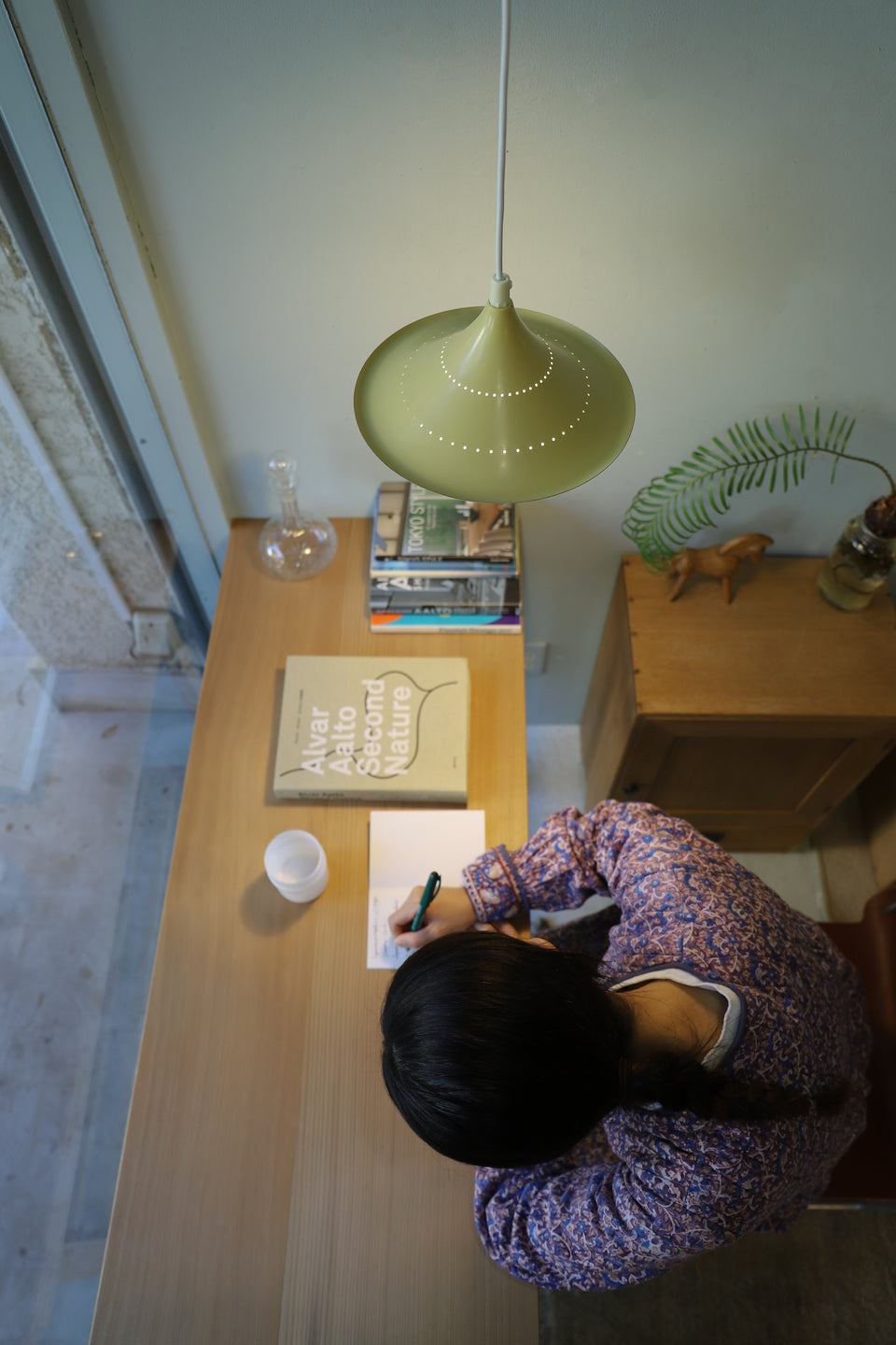 Frosted Glass Small Pendant Light Danish Vintage/デンマークヴィンテージ ペンダントライト フロストガラス 北欧インテリア