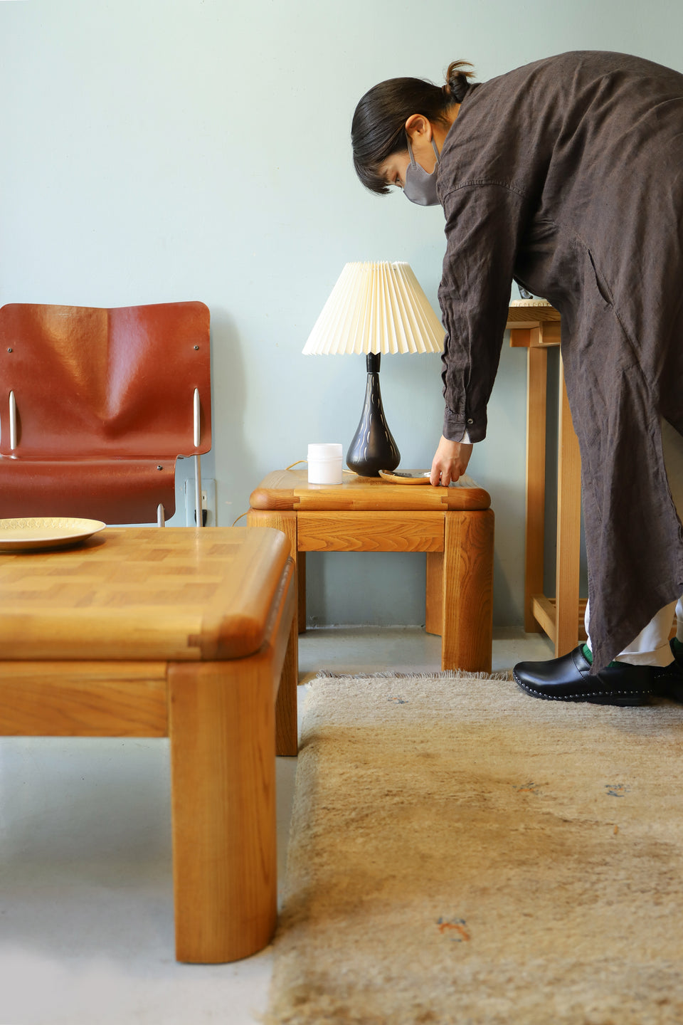 LANE Oakwood Square Low Table US Vintage/アメリカヴィンテージ レーン スクエアローテーブル オーク材