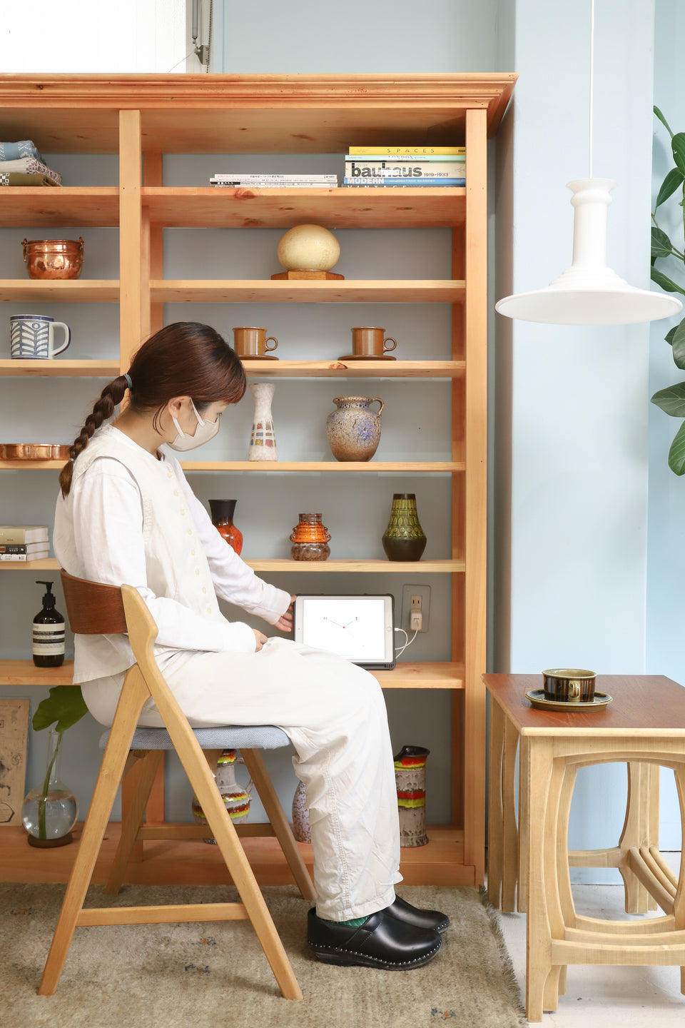 Wooden Open Display Shelf/ディスプレイオープンシェルフ 木製 シャビーナチュラル 什器