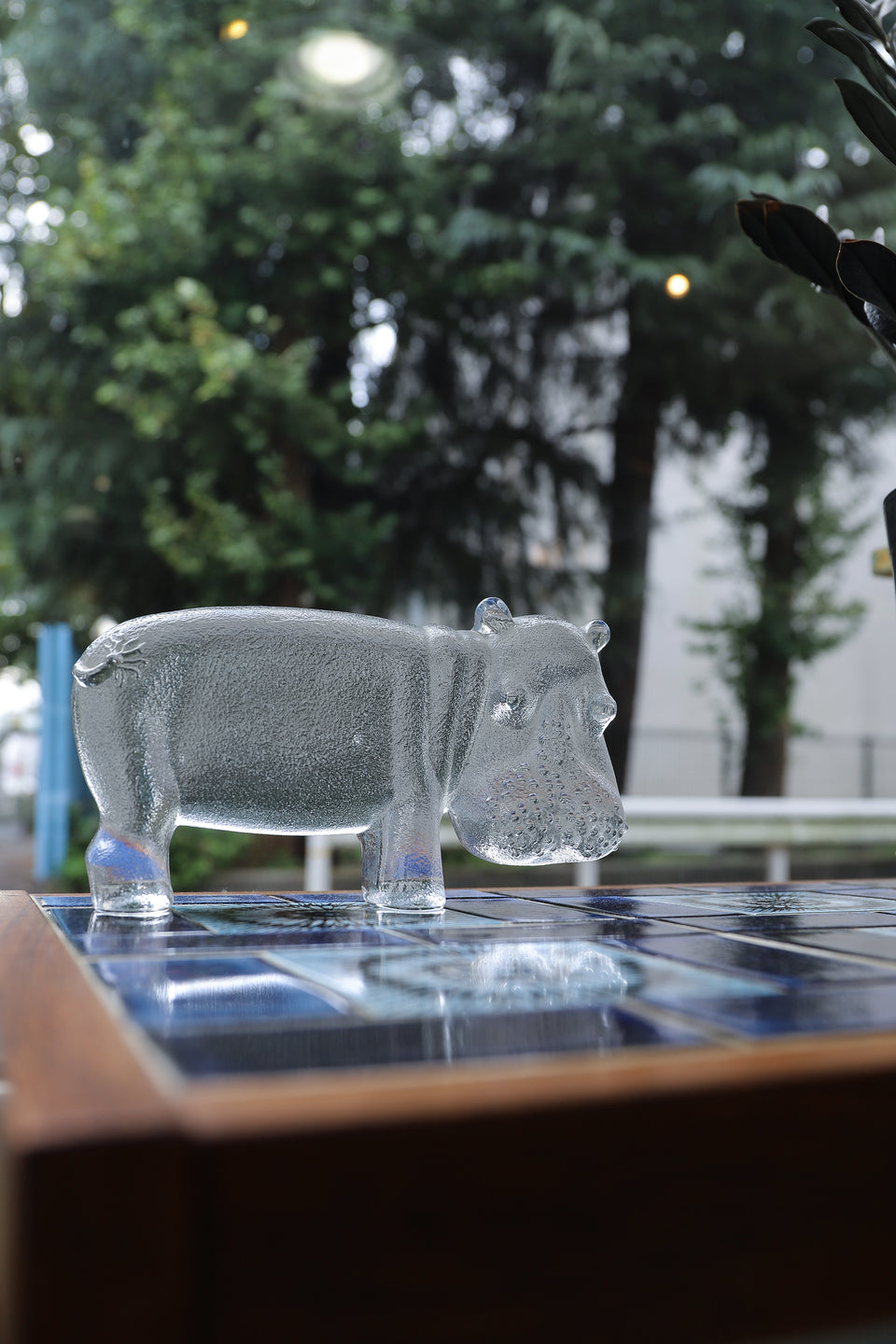Swedish Vintage Kosta Boda Zoo Series Hippo Large/コスタボダ Zooシリーズ カバ ガラス オブジェ 北欧ヴィンテージ インテリア