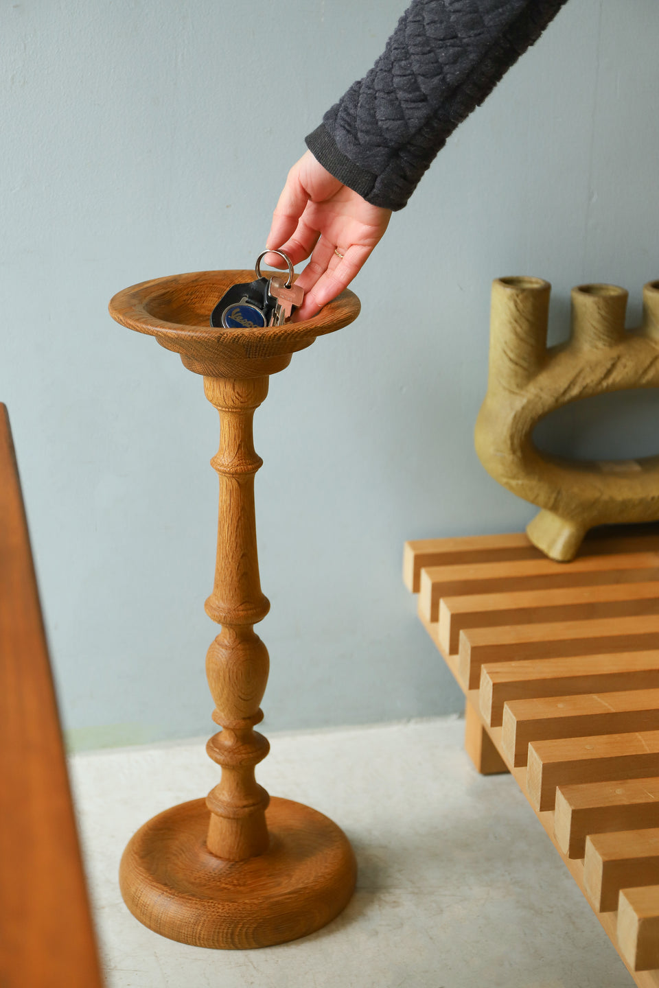 Oakwood Plant Stand Danish Vintage/プラントスタンド オーク材 デンマークヴィンテージ 北欧インテリア