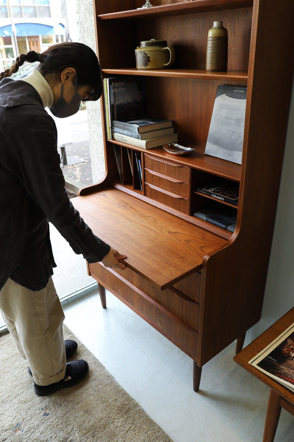 Bookcase Bureau Danish Vintage/デンマークヴィンテージ ブックケース ビューロー 本棚 北欧家具