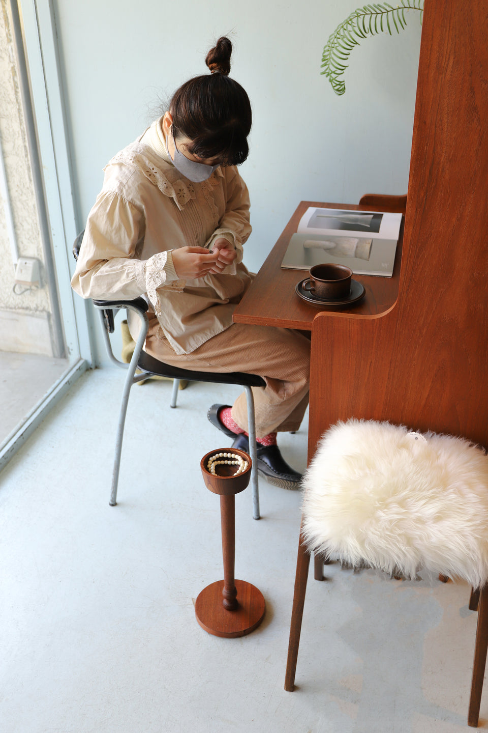 Wooden Plant Stand Danish Vintage/デンマークヴィンテージ プラントスタンド チーク材 北欧インテリア