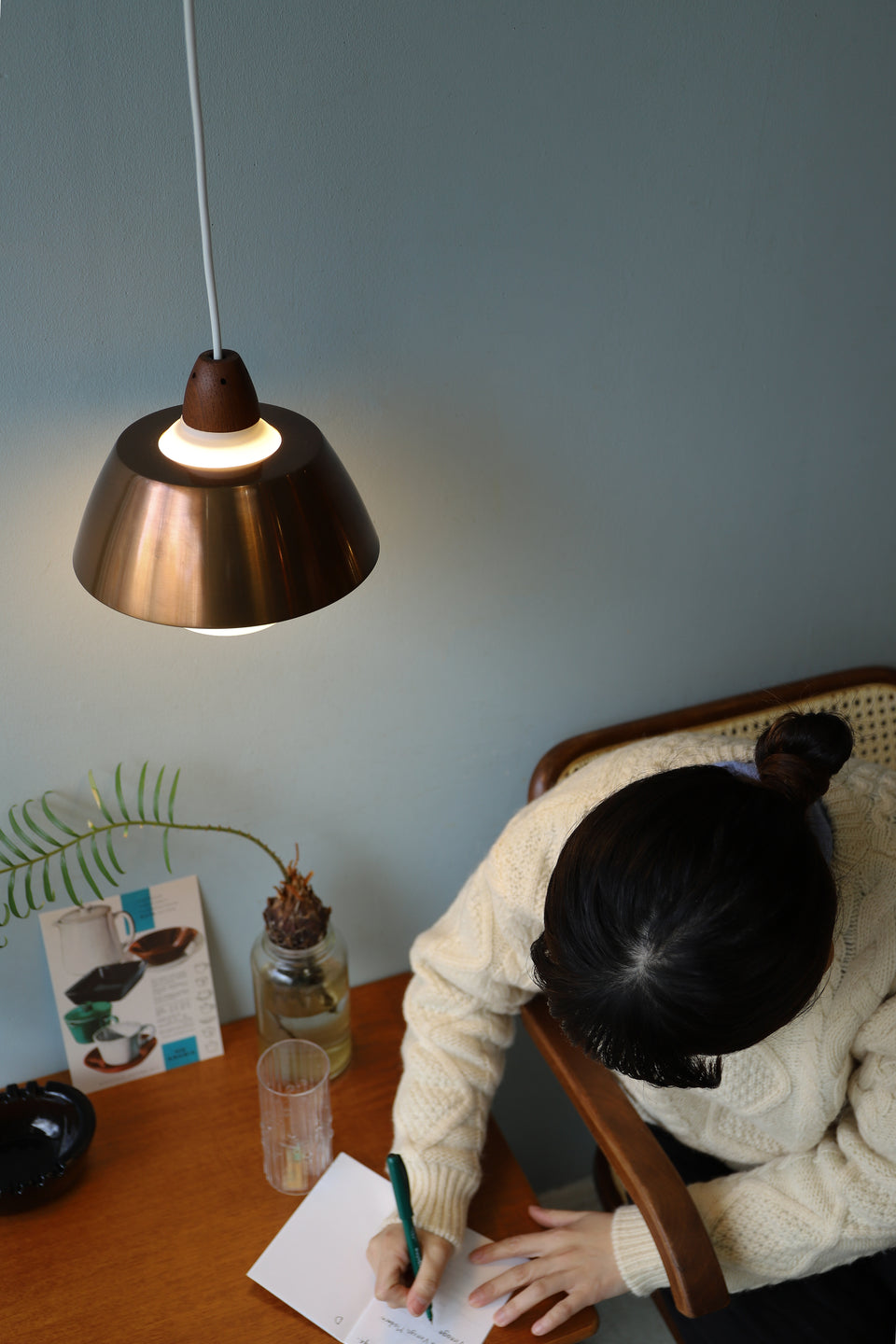 Copper Glass Pendant Light Danish Vintage/デンマークヴィンテージ ペンダントライト コッパー ガラス 北欧インテリア