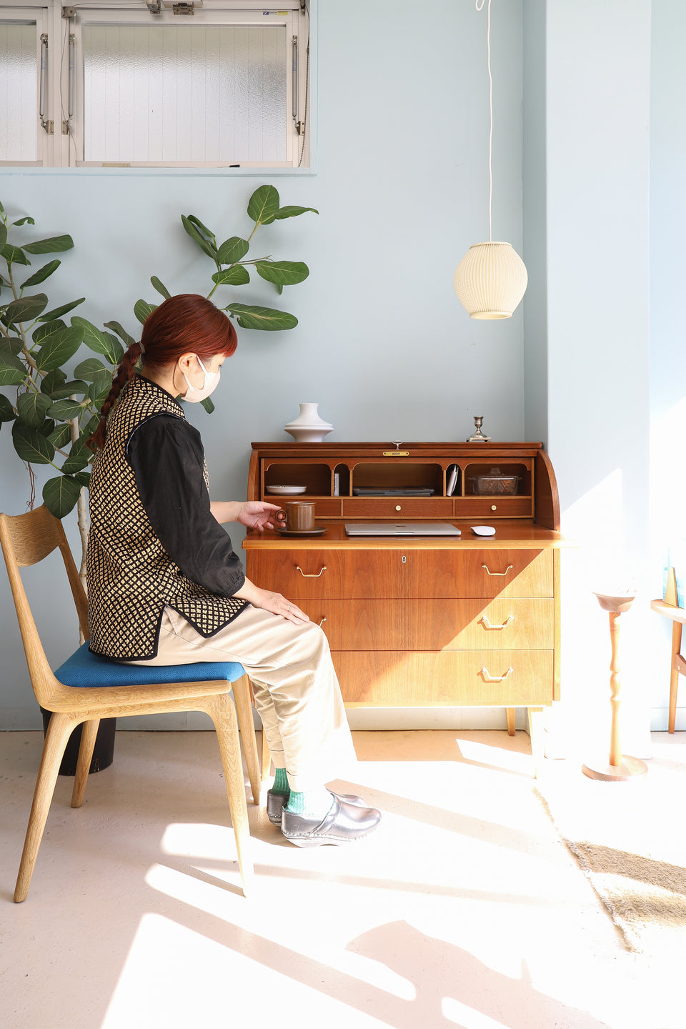 Egon Ostergaard Rolltop Bureau Swedish Vintage/スウェーデンヴィンテージ ロールトップビューロー デスク チェスト 北欧家具