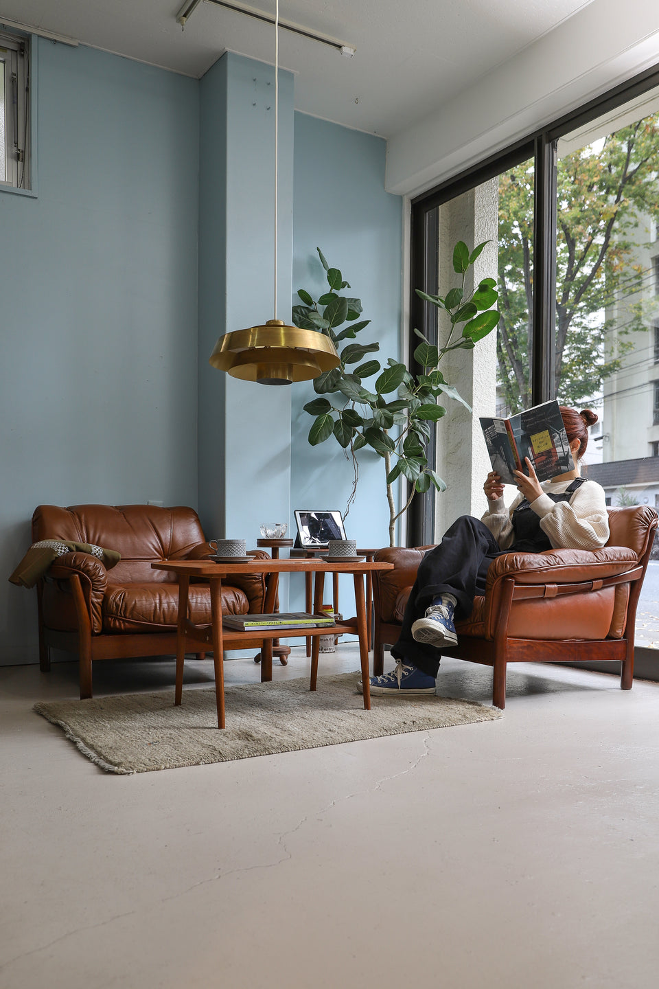 Old Maruni 1P Sofa Madison Japanese Vintage/オールドマルニ ソファ マディソン 本革 レトロモダン