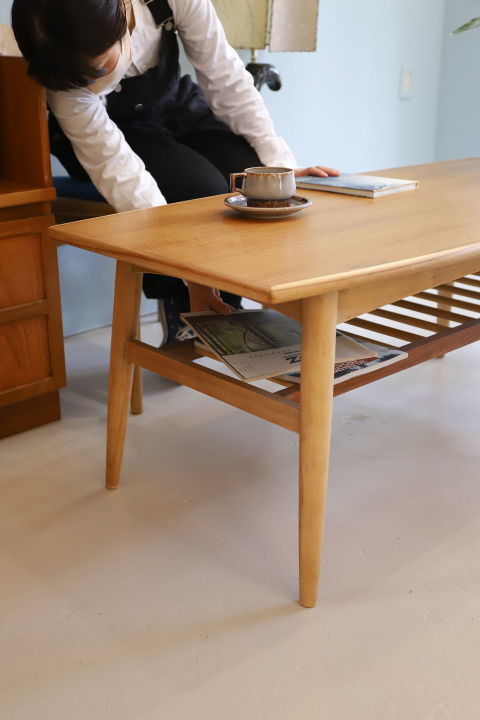 Midcentury Vintage Coffee Table/ヴィンテージ コーヒーテーブル センターテーブル チーク材 レトロ ミッドセンチュリー 北欧デザイン