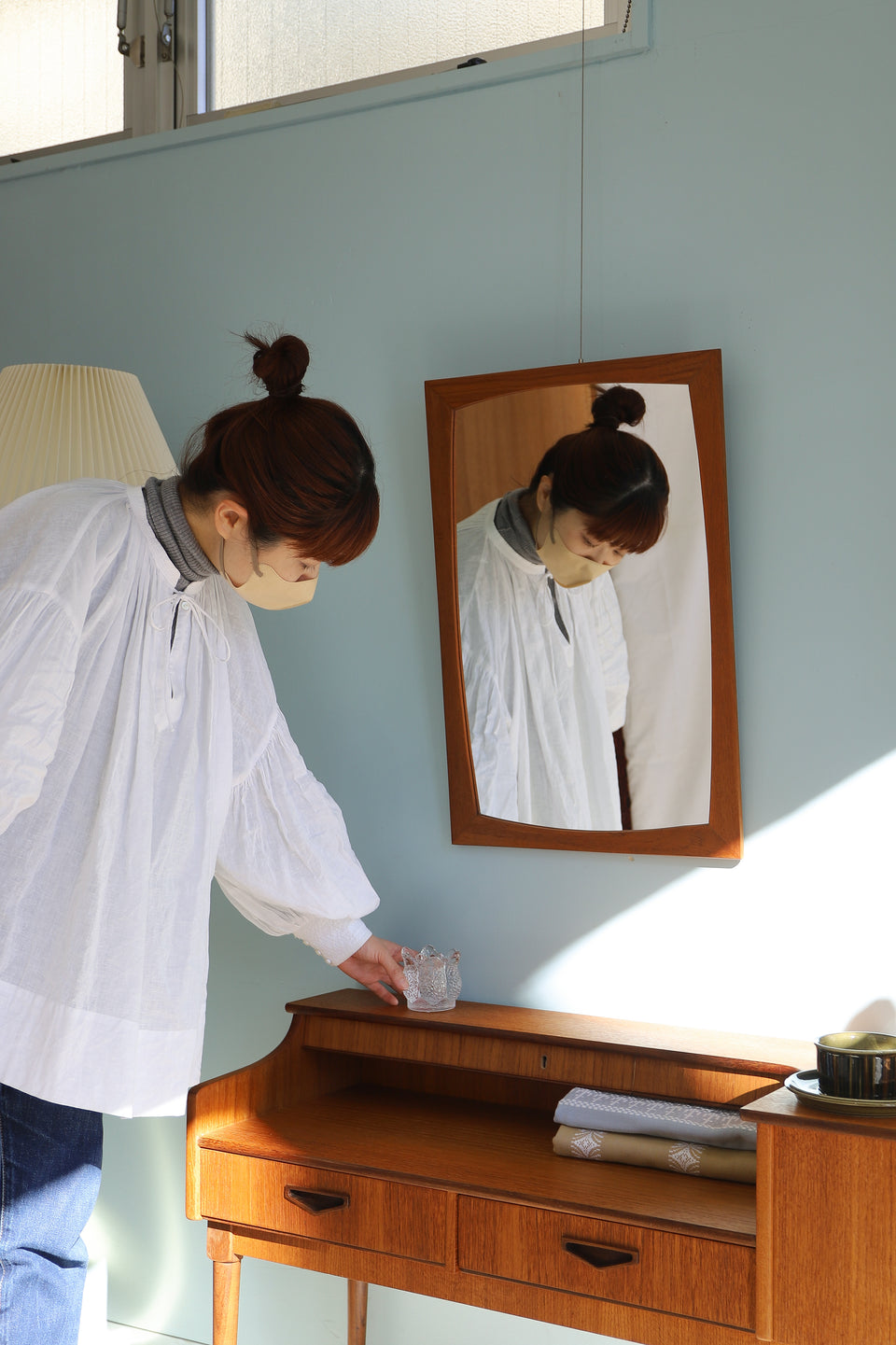 Danish Vintage Wall Mirror/デンマークヴィンテージ ウォールミラー 鏡 北欧インテリア