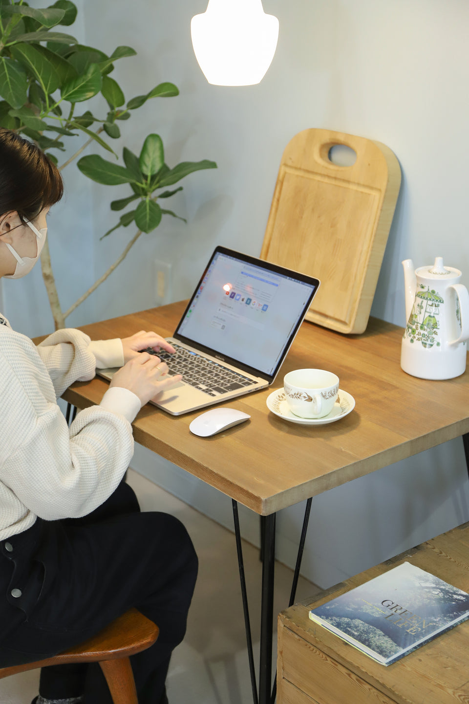 Old Wood and Iron Leg Remake Table/古材 リメイクテーブル 鉄脚 デスク 机