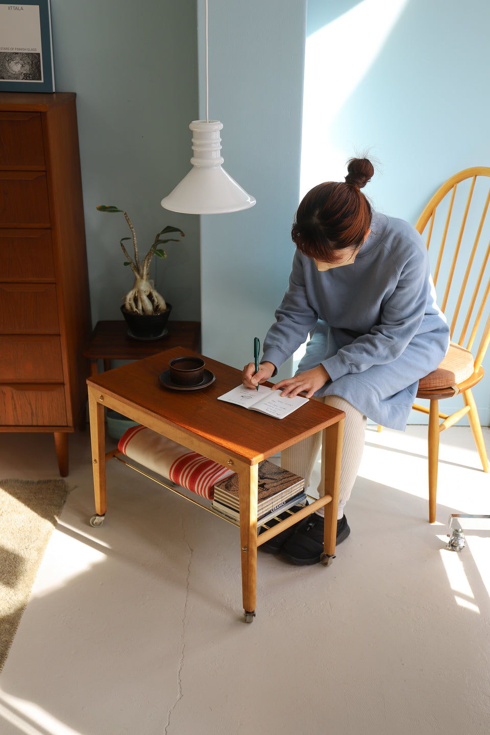 Scandinavian Vintage Caster Side Table/北欧ヴィンテージ キャスター サイドテーブル ワゴン