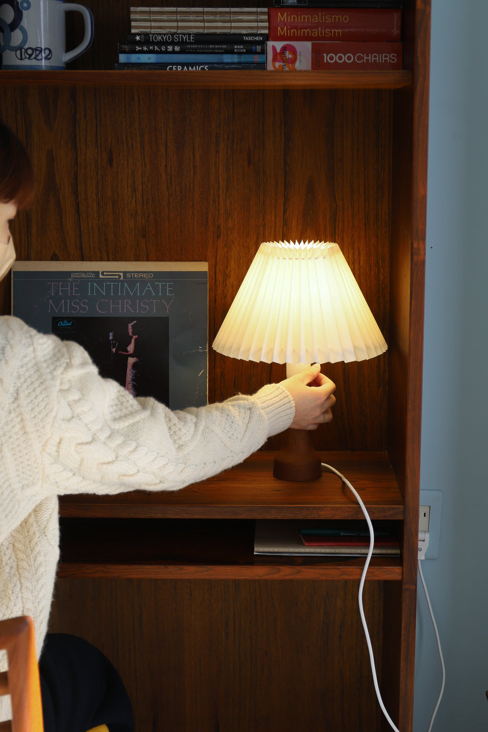 Small Table Lamp Danish Vintage Teakwood/デンマークヴィンテージ テーブルランプ 間接照明 チーク材 北欧インテリア