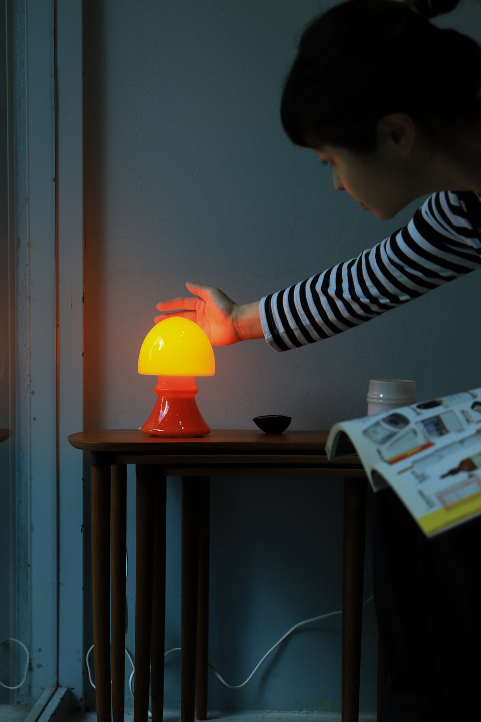 Flygsfors Orrefors Mushroom Table Lamp/フライグフォス オレフォス マッシュルーム テーブルランプ