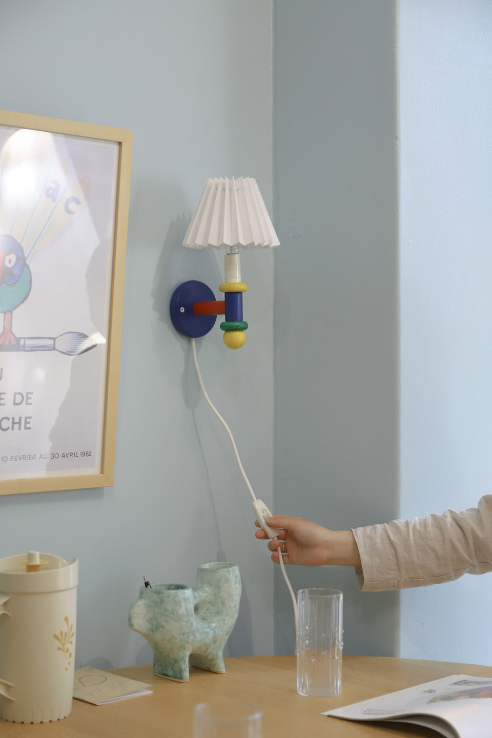 Scandinavian Vintage Pinewood Wall Lamp/北欧ヴィンテージ ウォールランプ パイン材 間接照明 インテリア