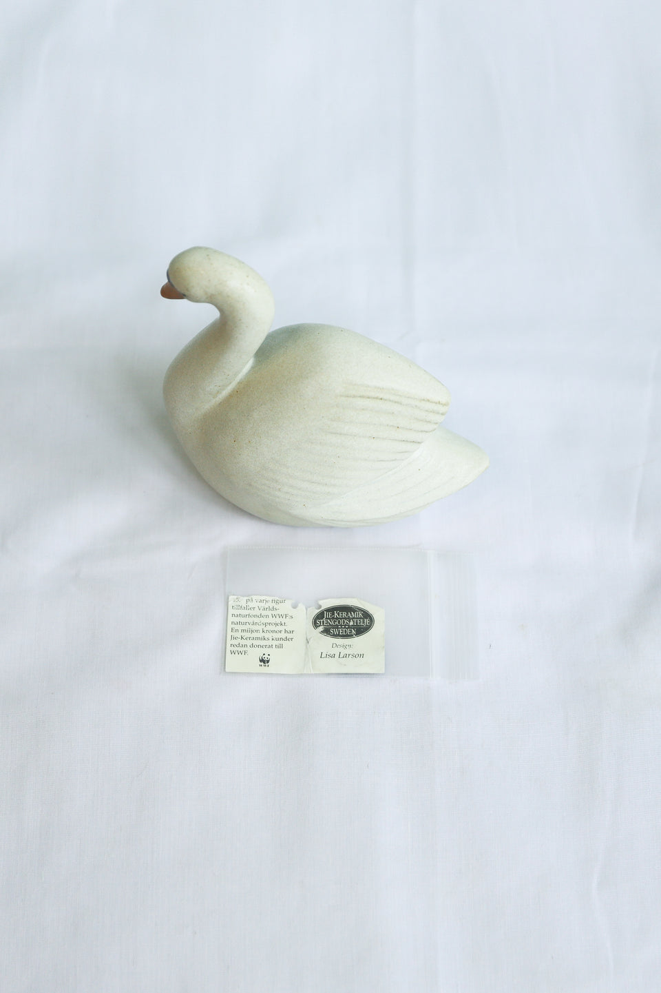 Jie Keramik Lisa Larson Swan “Landskapsdjur”/ジイ・ケラミック リサ・ラーソン コブハクチョウ 北欧ヴィンテージ オブジェ 置物