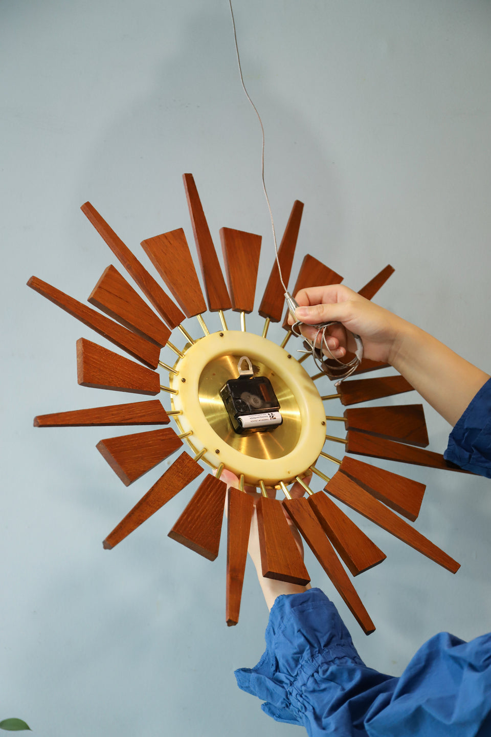 Anstey&Wilson Sunburst Wall Clock/イギリスヴィンテージ サンバースト ウォールクロック