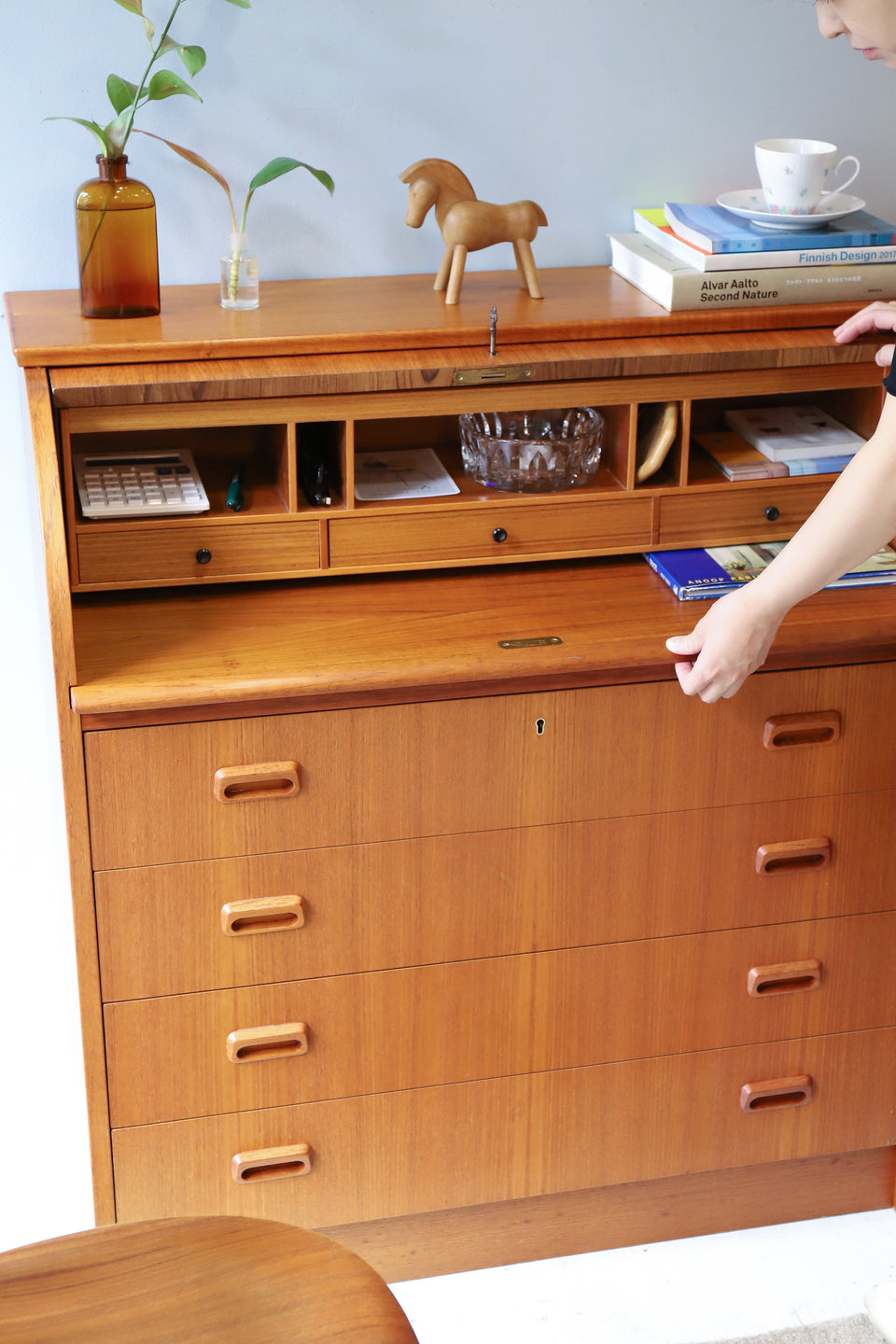 Swedish Vintage Rolltop Bureau Egon Ostergaard/スウェーデンヴィンテージ ロールトップビューロー