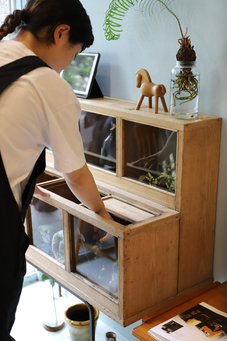 Japanese Vintage Glass Display Case/ジャパンヴィンテージ ガラスショーケース レトロ 古道具