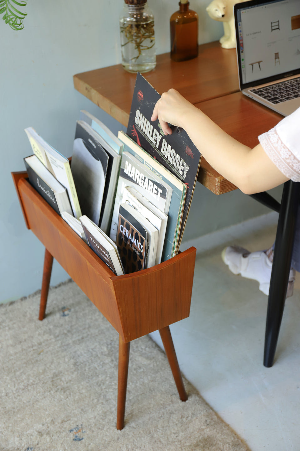 Scandinavian Design Teakwood Planter/北欧デザイン プランター チーク材