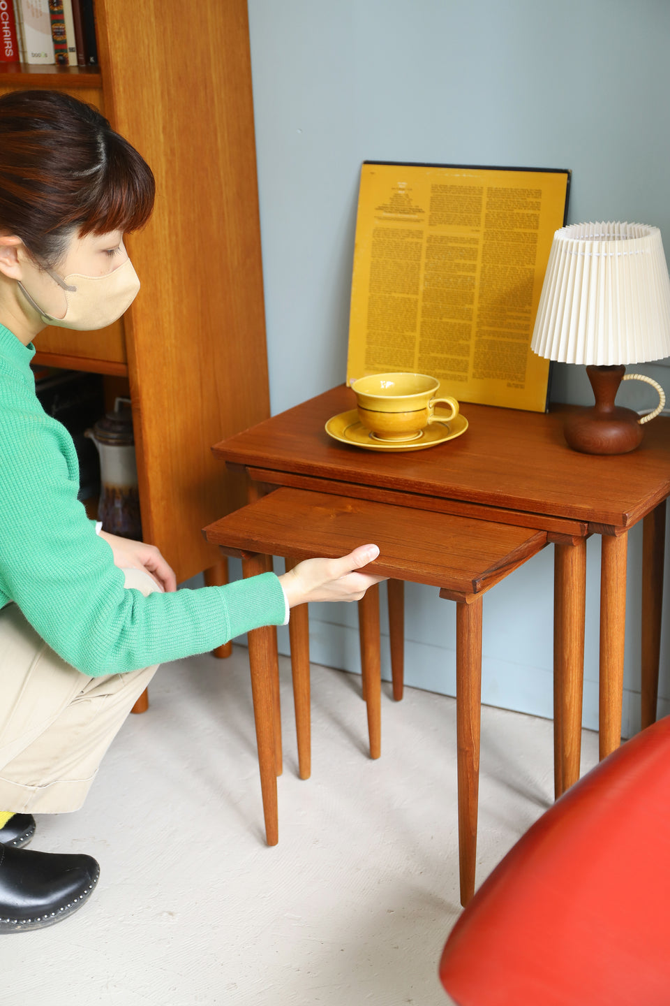 Teakwood Nesting Table Danish Vintage/デンマークヴィンテージ ネストテーブル サイドテーブル チーク材 北欧家具