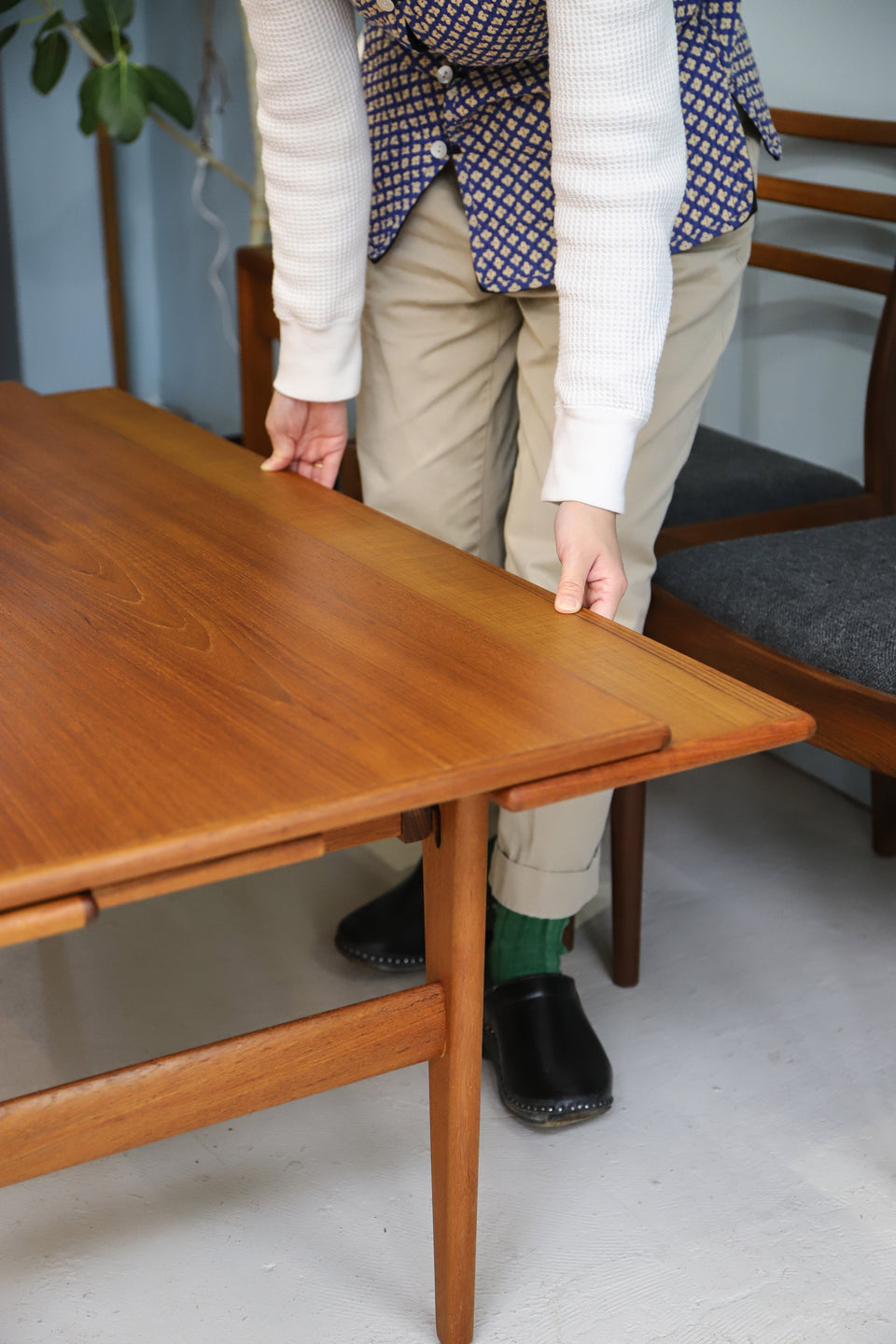 Kai Kristiansen Elevator Extension Table Vildbjerg Møbelfabrik/デンマークヴィンテージ カイ・クリスチャンセン エレベーター エクステンションテーブル 北欧家具