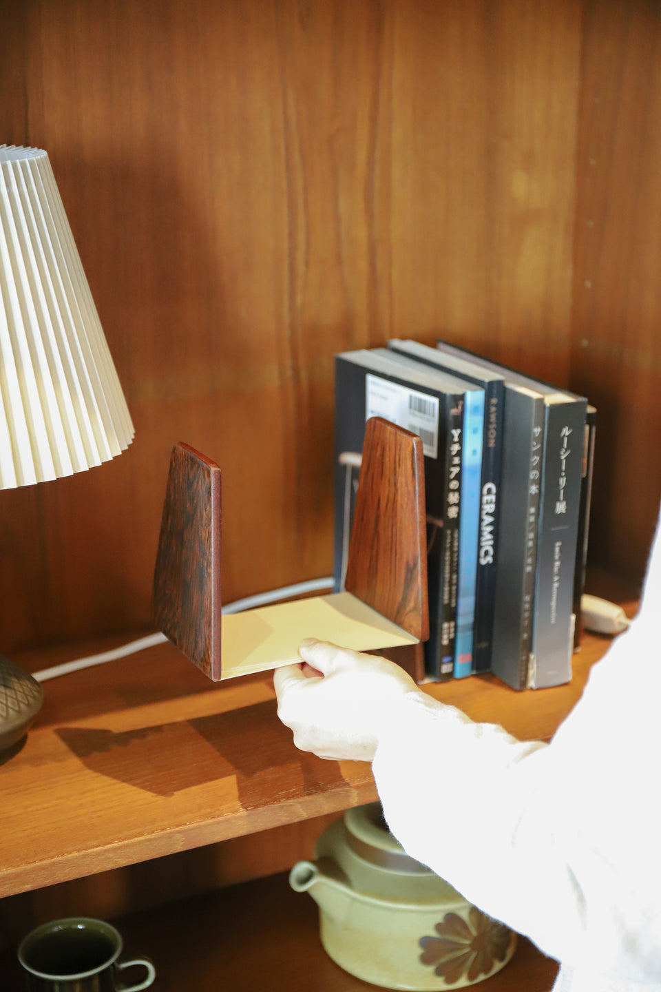 Vintage Bookend Rosewood Danish/ブックエンド 本立て ローズウッド材 デンマークヴィンテージ