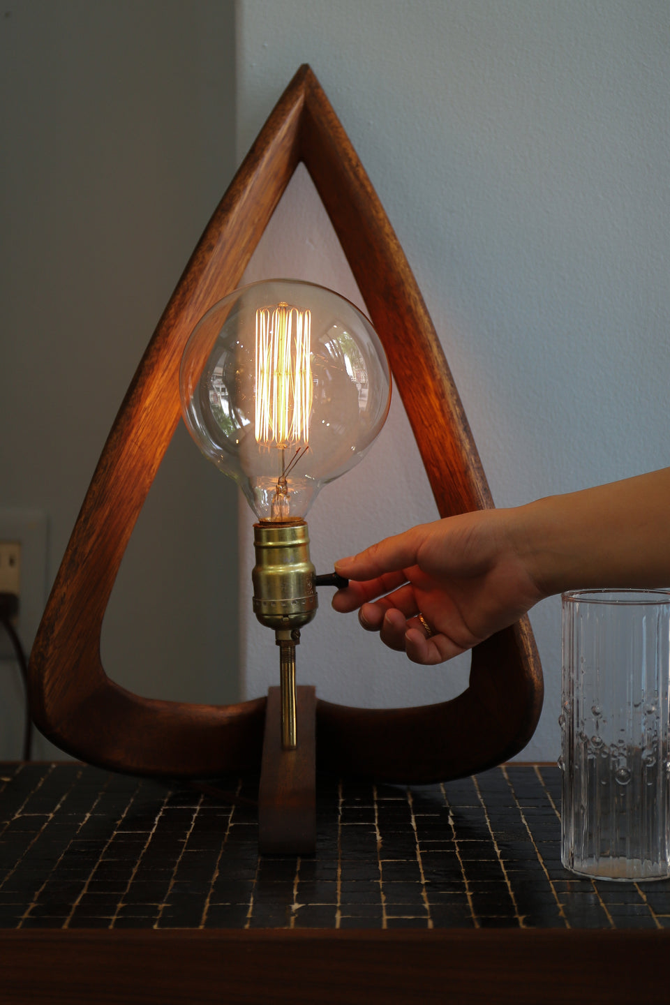 Wood Frame Table Lamp/ウッドフレーム テーブルランプ ヴィンテージスタイル インダストリアル 間接照明