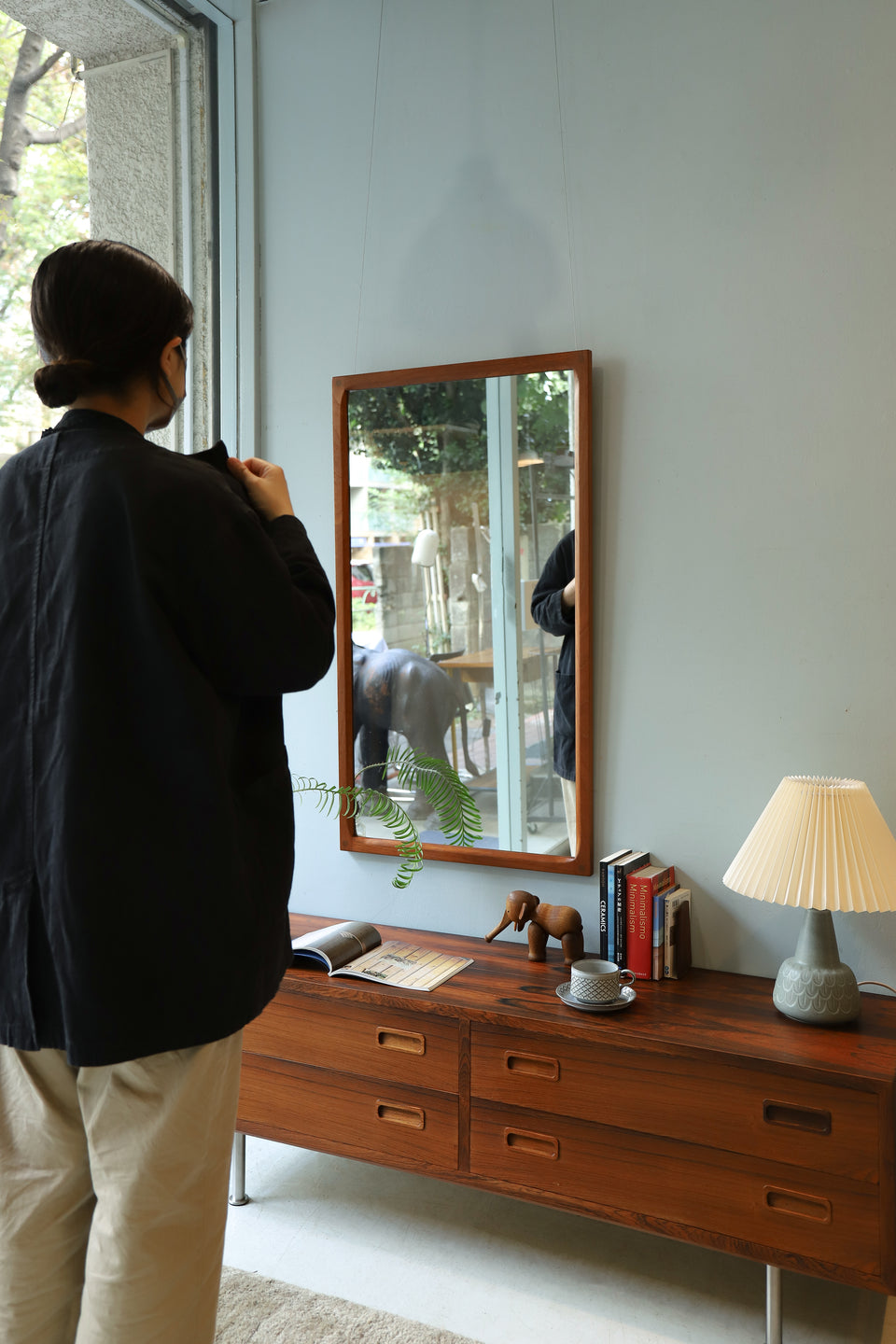 Aksel Kjersgaard Teak Mirror Model166 Kai Kristiansen/デンマークヴィンテージ アクセル・キアスゴー ウォールミラー チーク材 カイ・クリスチャンセン