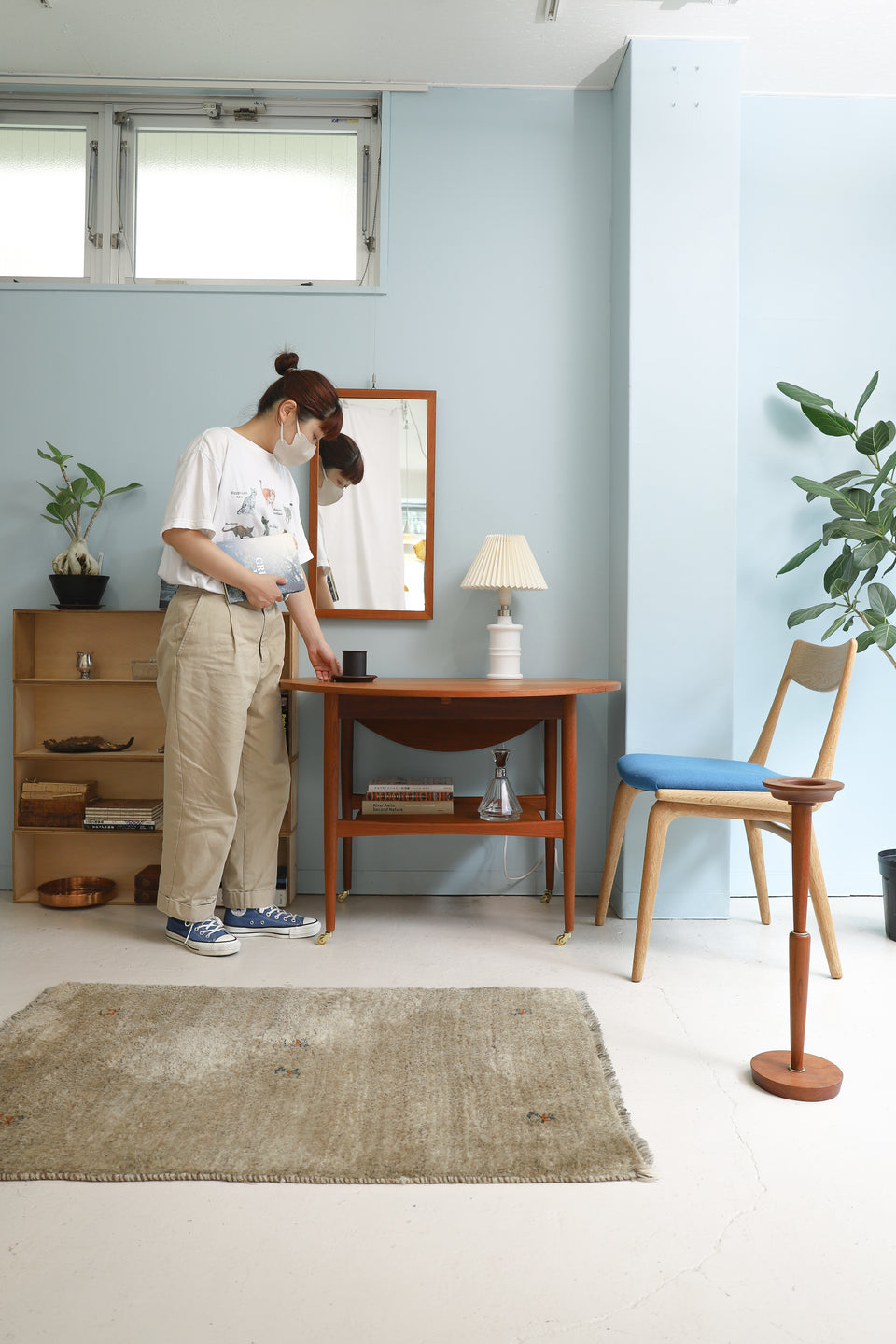 Danish Vintage Kristensen&Thomassen Drop Leaf Coffee Table/デンマークヴィンテージ コーヒーテーブル ドロップリーフ ラウンドテーブル 北欧家具