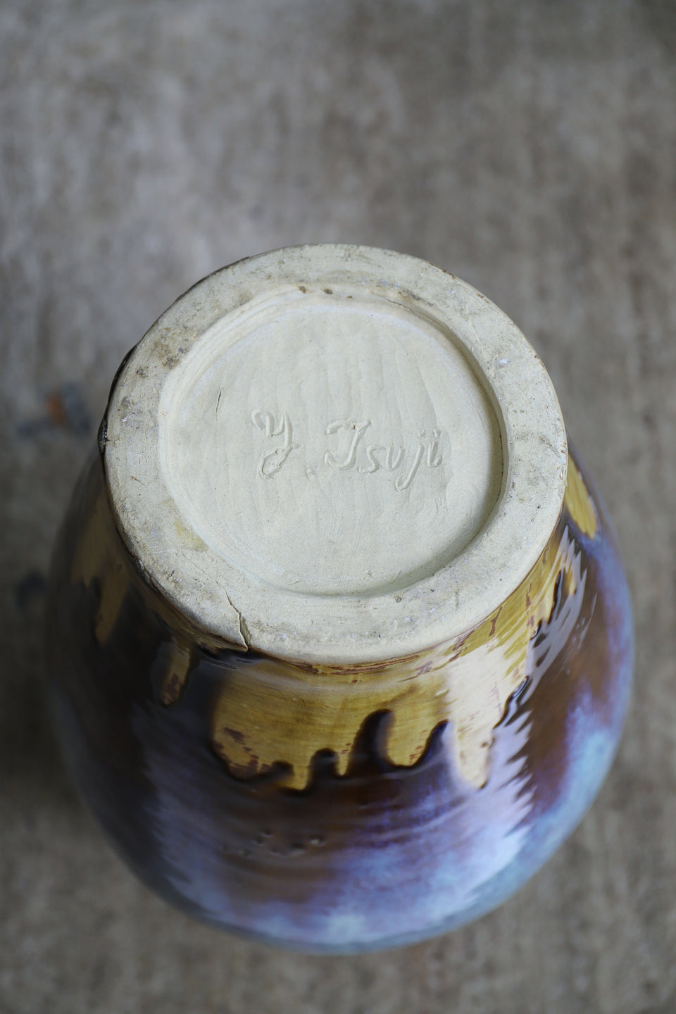 Japanese Ceramic Large Vase/大きな花瓶 フラワーベース 焼き物 陶芸 インテリア