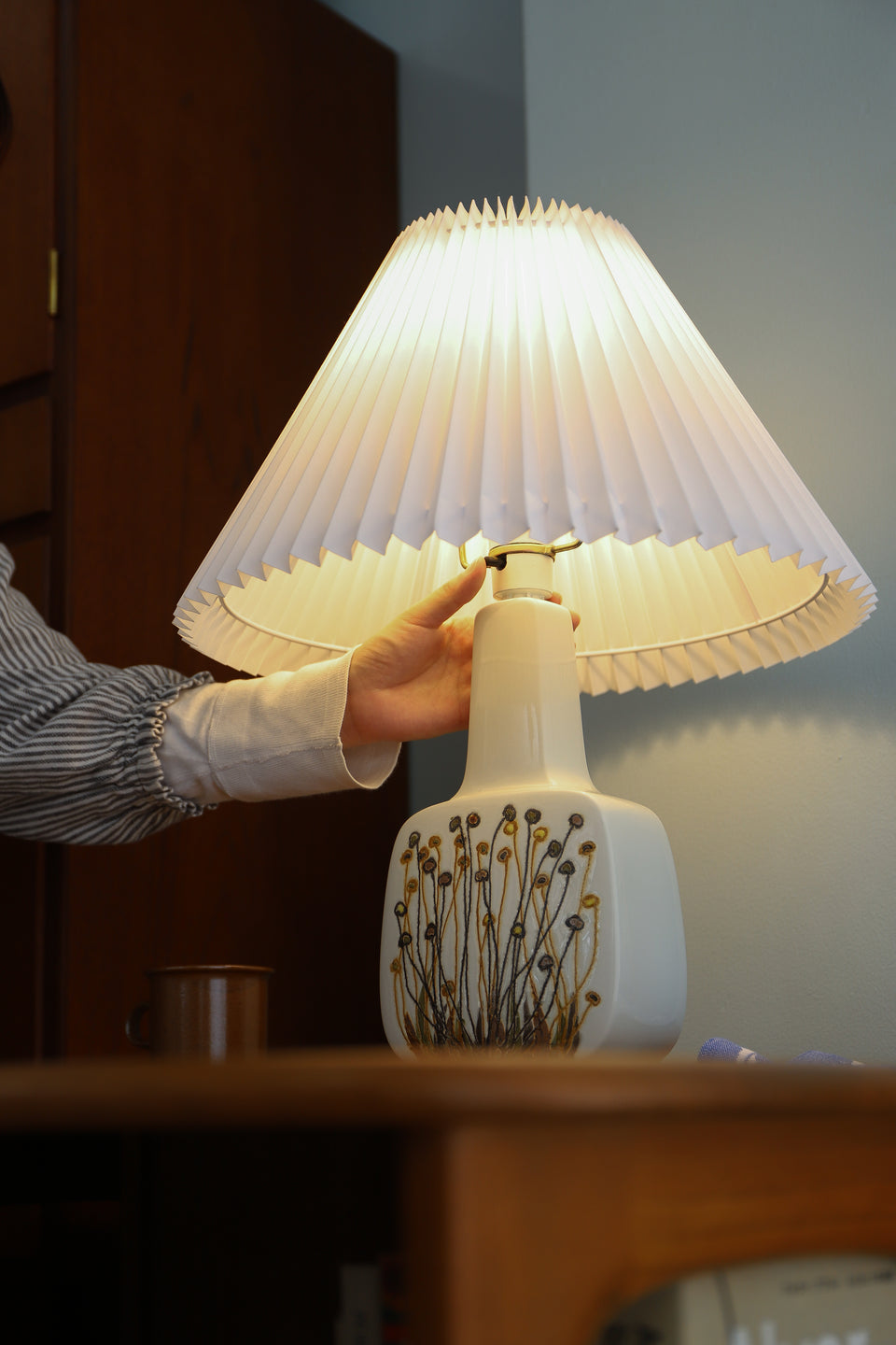 Danish Vintage Royal Copenhagen Baca Table Lamp Ellen Malmer/デンマークヴィンテージ ロイヤルコペンハーゲン バッカ テーブルランプ エレン・マルマー 間接照明 北欧インテリア