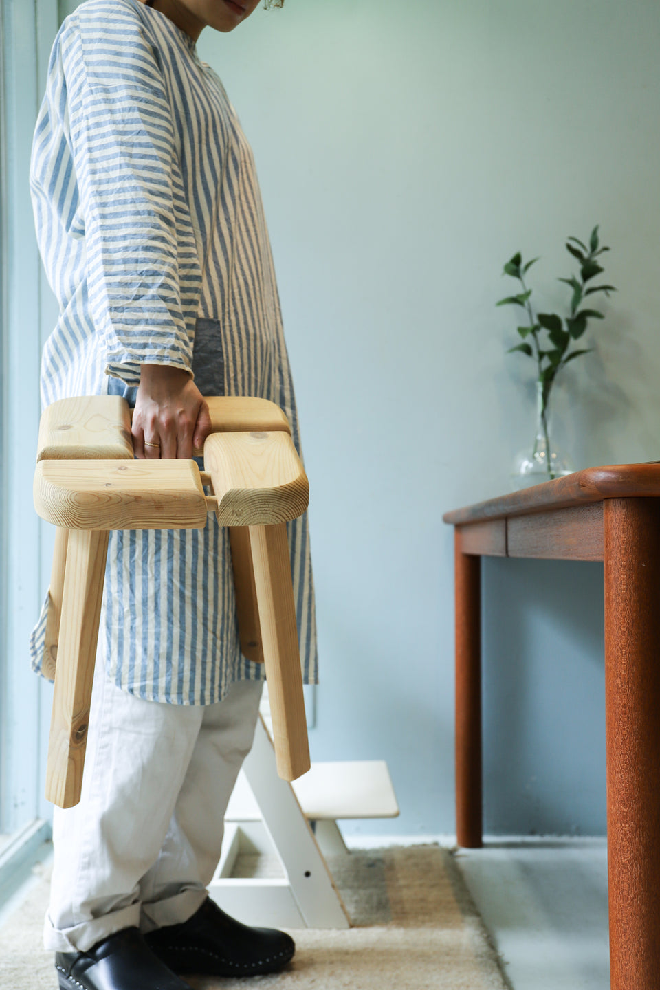 Finnish Vintage Pinewood Stool/フィンランドヴィンテージ スツール 椅子 パイン材