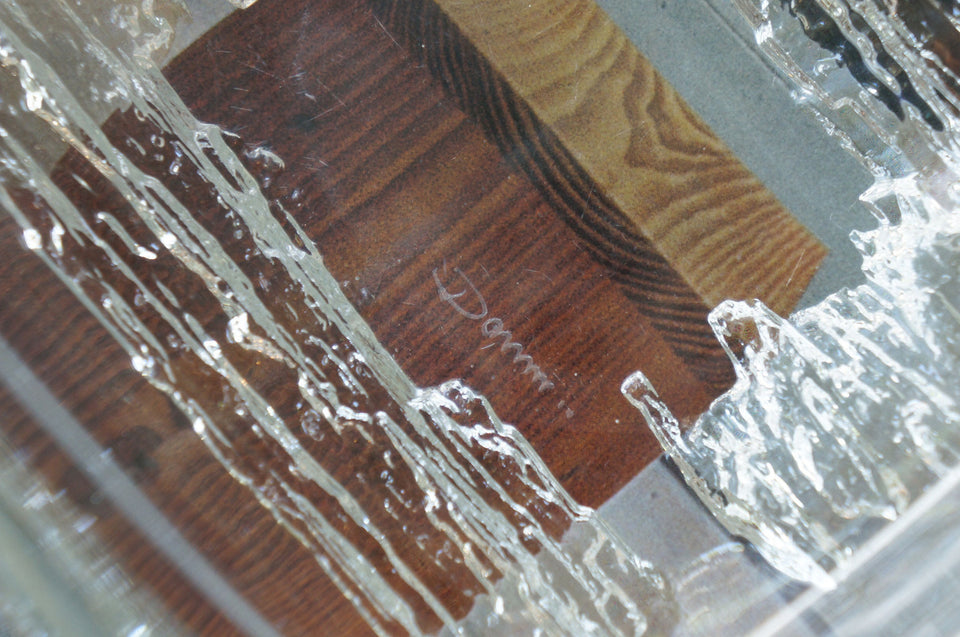 France Daum Crystal Grass Ashtray/フランス ドーム アッシュトレイ クリスタルガラス 灰皿 インテリア