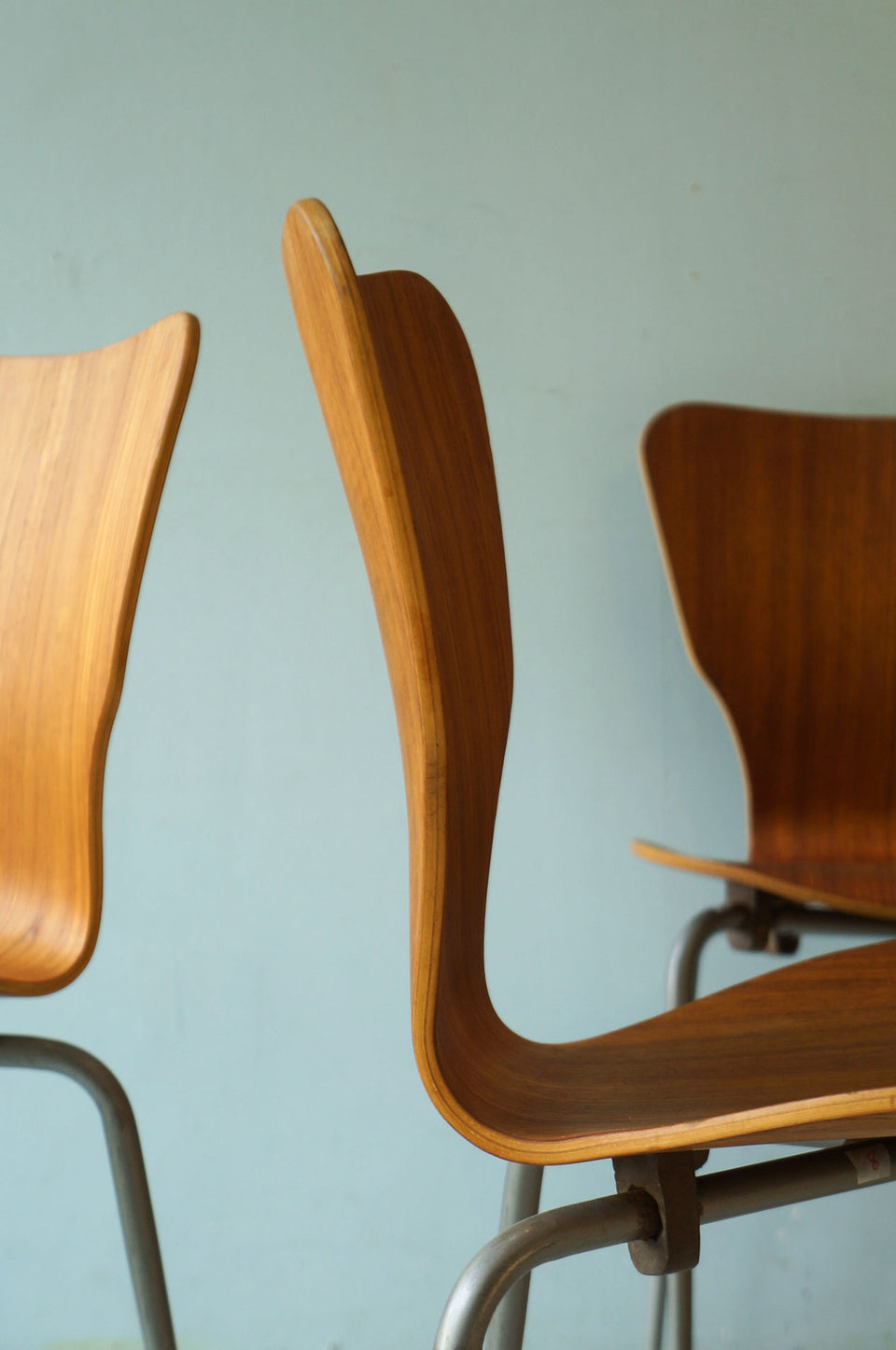 MH Stålmøbler Teak Plywood Stacking Chair/デンマークヴィンテージ スタッキングチェア チーク材 プライウッド 椅子 ミッドセンチュリー モダン 北欧家具