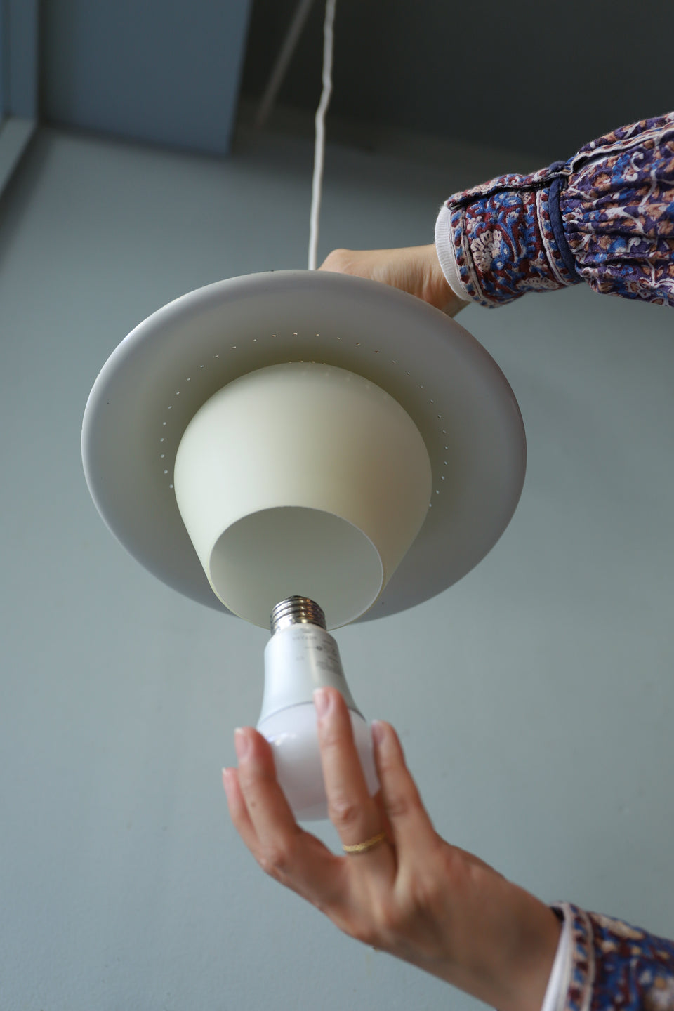 Frosted Glass Small Pendant Light Danish Vintage/デンマークヴィンテージ ペンダントライト フロストガラス 北欧インテリア