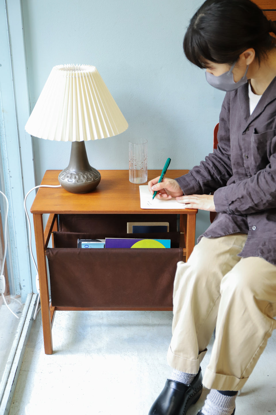 Side Table with Magazine Rack Scandinavian Vintage/北欧ヴィンテージ サイドテーブル マガジンラック