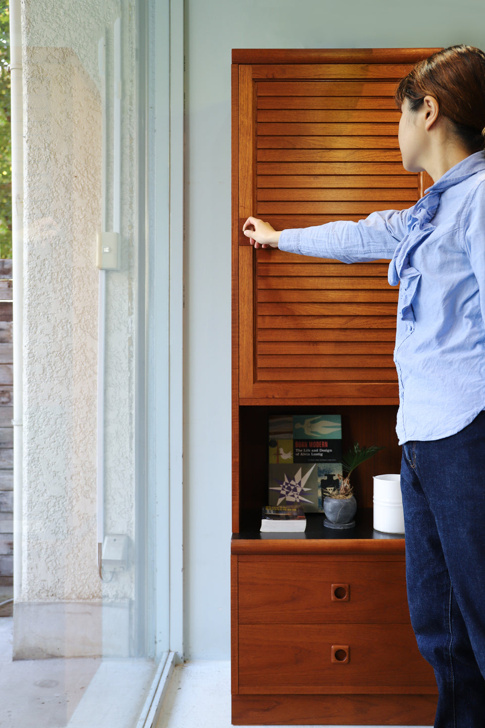 Japanese Vintage Teakwood Cabinet Chest/ジャパンヴィンテージ キャビネット チェスト 本棚 チーク材 レトロモダン