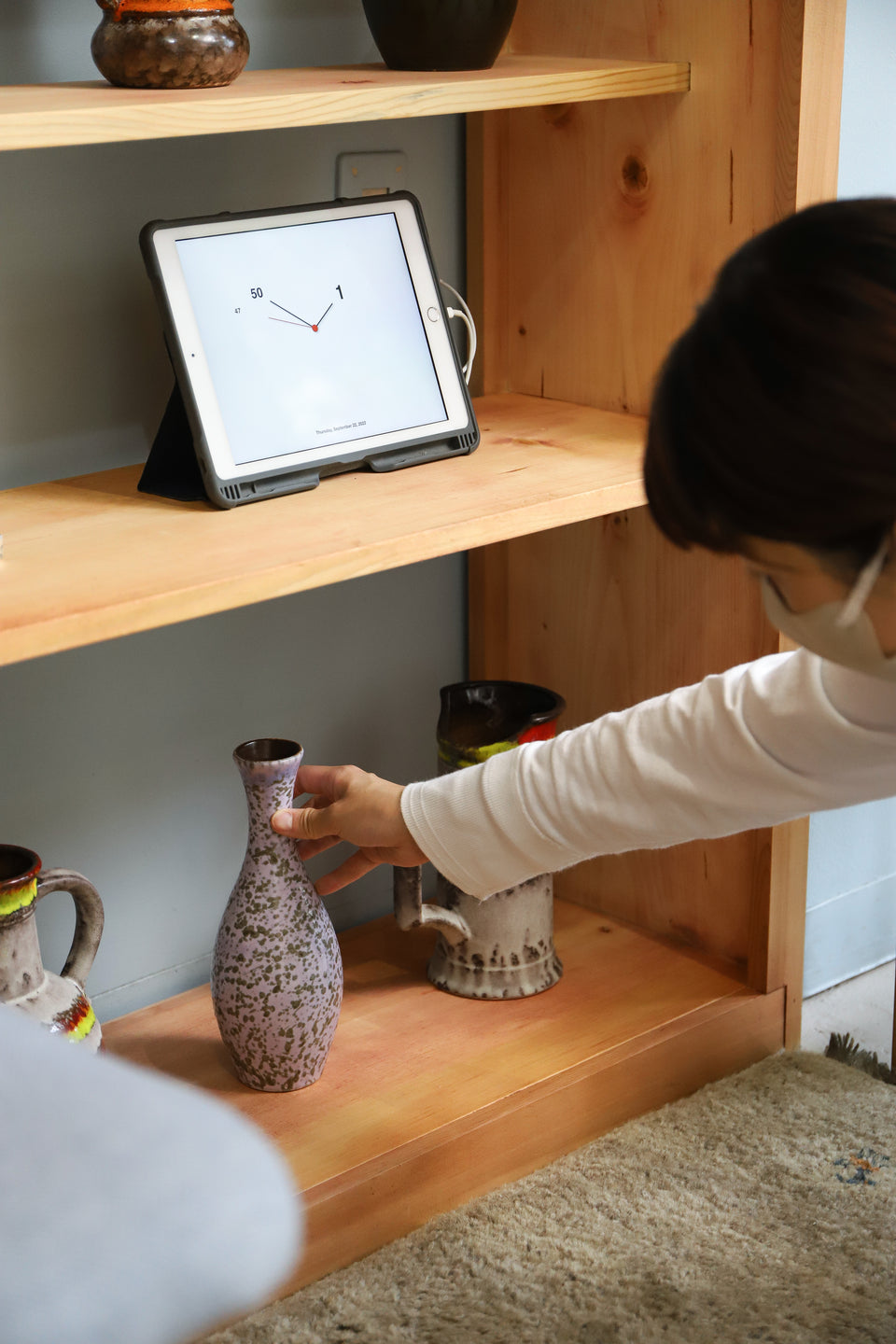 Wooden Open Display Shelf/ディスプレイオープンシェルフ 木製 シャビーナチュラル 什器