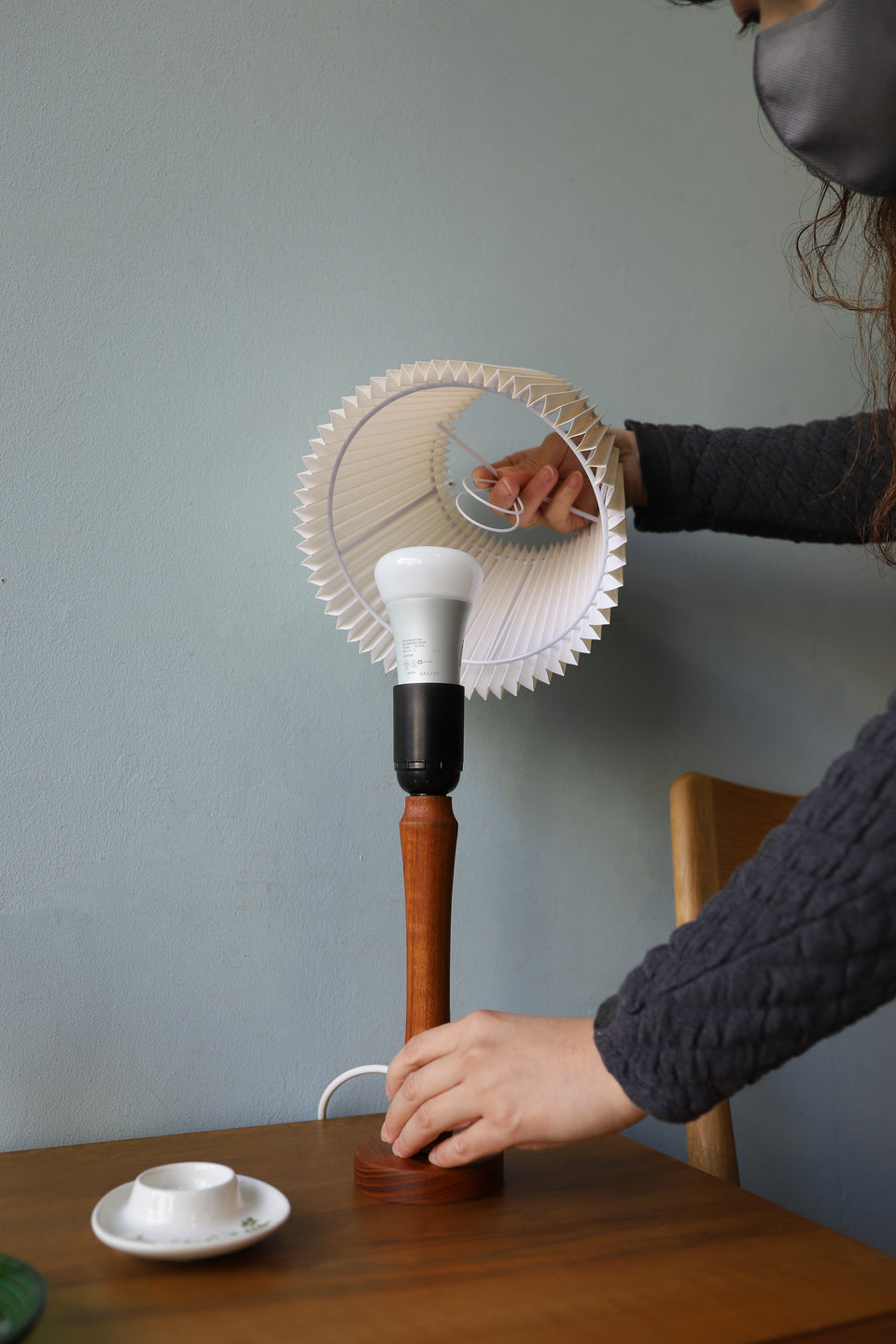 Small Teak Table Lamp Danish Vintage/デンマークヴィンテージ テーブルランプ チーク材 照明 北欧インテリア