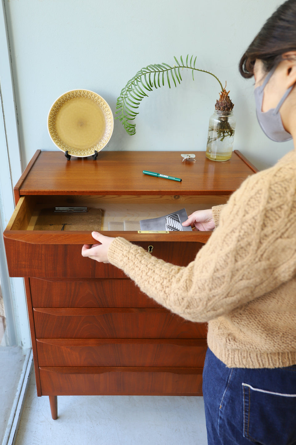 6Drawer High Chest Danish Vintage/デンマークヴィンテージ ハイチェスト 6段 北欧家具 チーク材